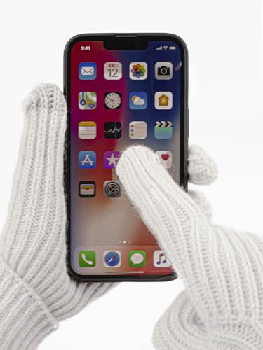 Christmas gifts,Christmas party decorations,winter beanie hat scarf gloves set for women,Women's Hat, Scarf, and Touchscreen Gloves Set for Cold Weather (White)4