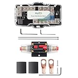 NuIth 150 AMP Car Protection Stereo Switch Fuse + 2 Way in 4 Way Out Fused Distribution Block with Red LED Indicator
