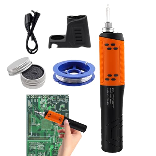 充電型のはんだ付け鉄 - 精密な先端、調整可能な温度制御、電子機器の解除ツプと温度調節機能を備えており、電子機器、配管、家庭用電化製品の修理に最適です。ポータブルで安全、かつ多用途で、DIYプロジェクト、専門的な修理、細かいはんだ作業に適していまール、家電