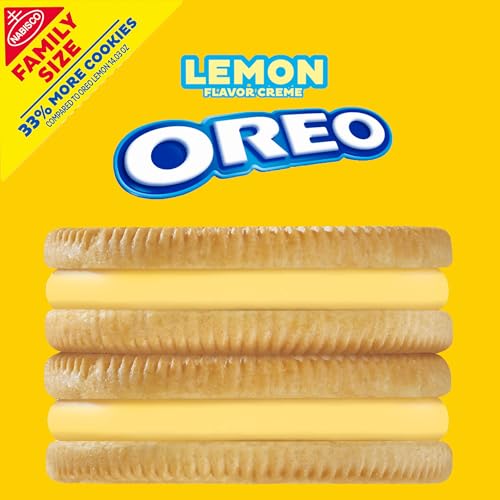 Image of OREO Lemon Creme Sandwich Cookies, Family Size, 18.71 oz