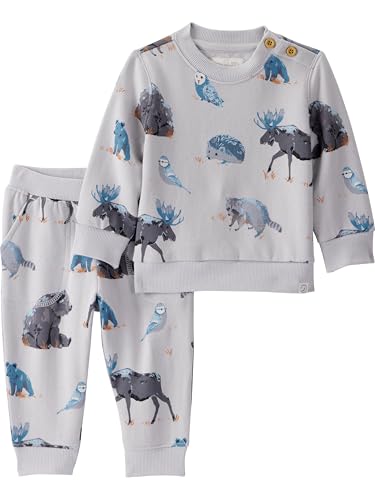 little planet by carter's Boy 2-piece Pants Set made with Organic Cotton, Blue Forest, 18M