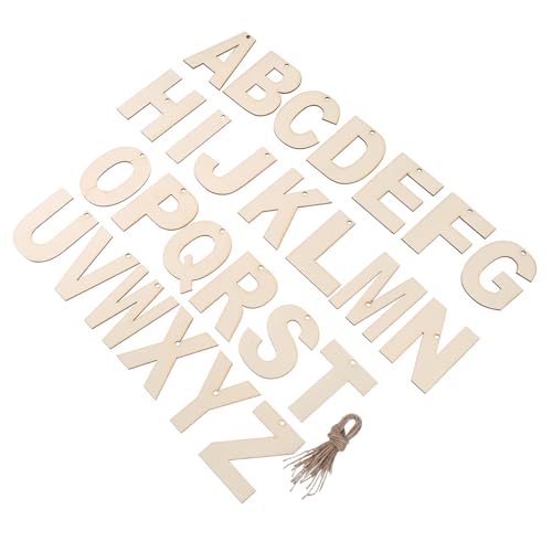 Anneome Christmas Wooden Letters 26pcs Kit for Home Decor DIY Craft Alphabet Embellishment