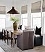 TWOPAGES Linen Roman Shades for Windows Custom Cordless Blinds for Indoor Windows,French Doors,Bedroom, Living Room, Bathroom(Burlywood Birch, Custom Made)