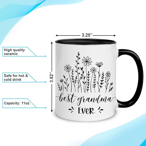 Hyturtle Best Grandma Ever Mug 11oz – Perfect Cup Gifts For Grandma On Birthday, Mother's Day, or Christmas – A Heartfelt Keepsake Coffee Cup from Grandkids to Celebrate Her Unconditional Love