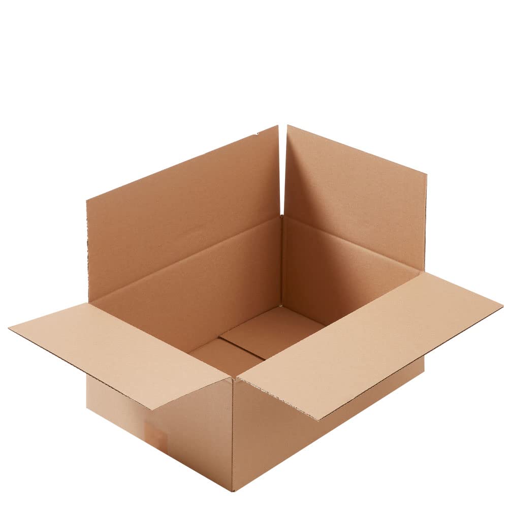 BB-Verpackungen 30x Faltkartons 427x304x200mm 1-wellig braun (30 Stück)| Großer Versandkarton, ideal als Warensendung, DHL Paket, GLS/DPD L-Paket