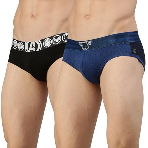 Image of Zoiro Men's Marvel Character Cotton Brief Pack of 2