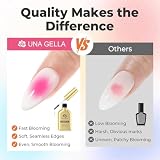 UNA GELLA Blooming żelowy lakier do paznokci 15 ml, przezroczysty, do efektów gradientowych UV/LED, żel do kwitnienia paznokci, do marmuru, kamienia naturalnego, kwiatów i akwareli, Soak Off do domu