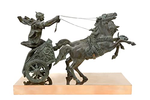  Biga romana in bronzo h. cm. 45x62x30