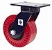 RWM Casters 76 Series Plate Caster, Swivel, Kingpinless, Heavy Duty Nylon Wheel, Ball Bearing, 7000 lbs Capacity, 8" Wheel Dia, 3" Wheel Width, 10-1/2" Mount Height, 7-1/4" Plate Length, 5-1/4" Plate Width