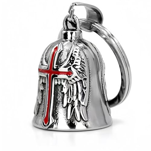 JYNVO Campana Moto Amuleto 1 Llavero Campana Retro Moto Hombre (Accesorio Moto, Llavero, para Amantes de Moto)