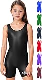 Exxact Sports Plain Youth Girls Wrestling Singlet – High-Cut, Full-Coverage Kids Wrestling Singlets For Girls (Black, YS)