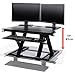 Ergotron – WorkFit-TX Standing Desk Converter, Dual Monitor Sit Stand Ergonomic Desk Riser for Tabletops – 32 Inch Width, Black