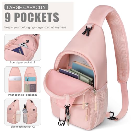 Image of Crossbody Bags for Women Men Trendy Sling Bag Bakpack Casual Chest Bag with Convertible Shoulder Strap steel Stainless Steel Paint