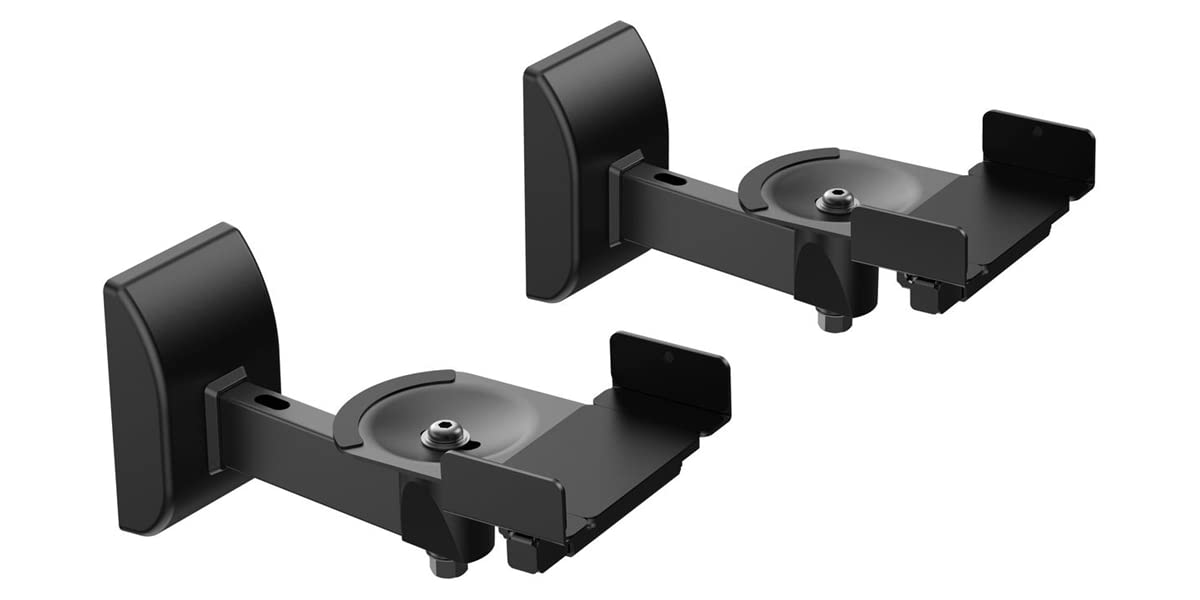 Norstone Bookshelves Wall Mount Noir - Support pour Enceinte (la paire)