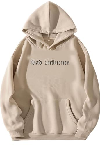 Image of BE SAVAGE Bad Influence Unisex Oversize Hoodie Drop Shoulder Hoodie for Men Baggy Hoodie for Women