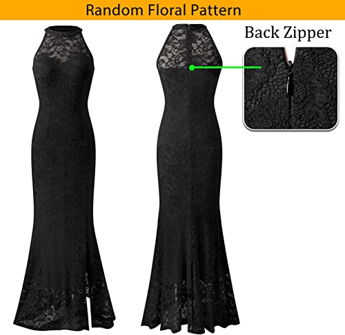 VFSHOW Womens Formal Sexy Halter High Slit Prom Wedding Guest Maxi Dress 2023 Illusion Sweetheart Neckline Evening Long Gown3