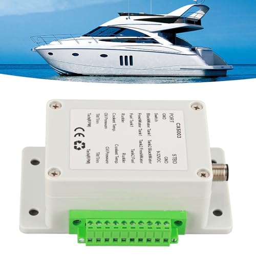 Qinlorgo NMEA2000 Converter, Acquisition of Analog Signals to NMEA2000 Networks with IP67, for Boat Yacht Marine Environment
