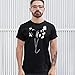 Huge Hanging Headphones Men's T-Shirt DJ Music Tee Large Black