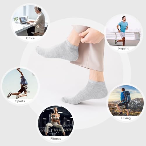 Mens Ankle Socks Short Low Cut Cotton Comfort Breathable Casual Socks 3/6/12/18 pairs3