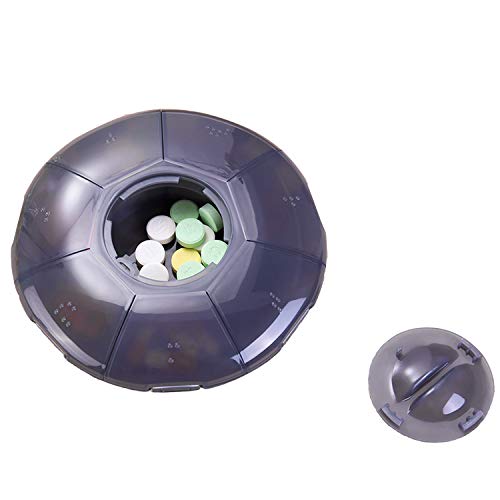 BAIXIN 7 Days Pill Box Large Pill Case Circle Weekly Pill Organizer