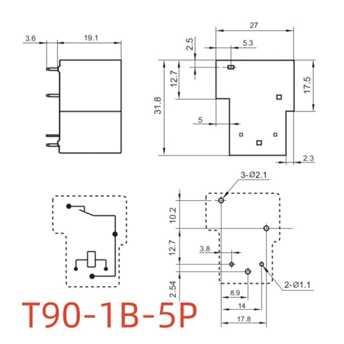 Relais électrique ZD4115-S-B DC12V 40A pour commutation de puissance