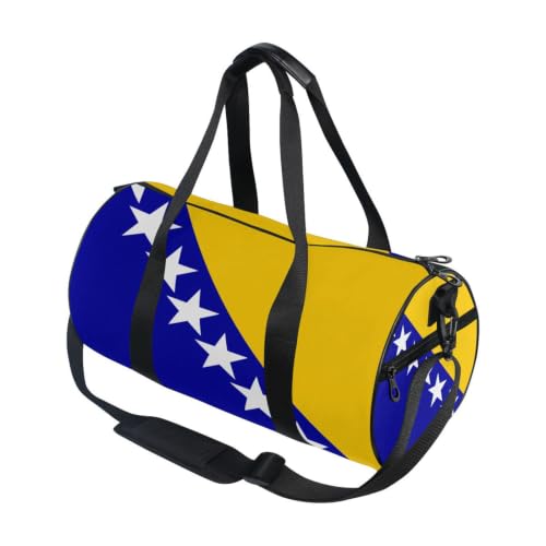 Bolsa de lona para viajes y deportes con bandera de Bosnia