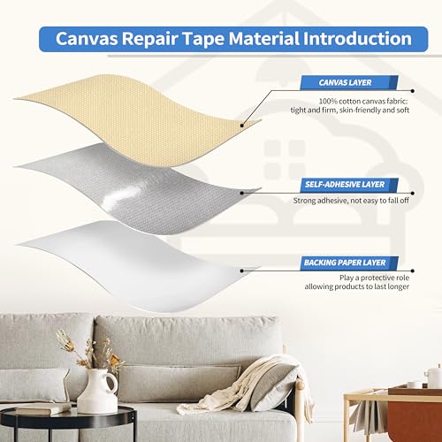 image for KING MOUNTAIN Canvas Repair Patch 16×30 Inch Self-Adhesive Waterproof