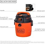 BLACK+DECKER Shop Vacuum humide et sec, 2.5 C'est moi. 3 HP