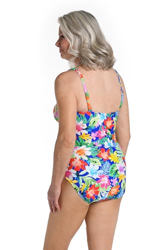 Maxine Of Hollywood Women's V-Neck Twist Front Shirred One Piece Swimsuit2