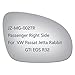 JZPOWER Side Mirror Glass for Volkswagen VW Passat Jetta Rabbit GTI Eos R32, Passenger Right Side RH Replacement Rearview Convex Glass, Non Heated Including Adhesive