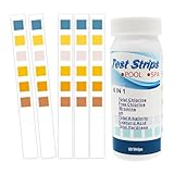 50 Stk PH Teststreifen,6-in-1 Pool Tester PH und Chlor Wert Messgerät,Pooltester Messen,Streifen Wassertester Aquarium,Messstreifen Poolwasser für Cyanursäure Pool Messen,Alkalinität,Wasserhärte Teste