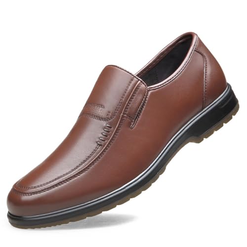 Leather Male Dress Shoes Man Casual Leather Shoes Fashion Slip-On Fashion Dress Sneakers Business Casual Derby Shoe