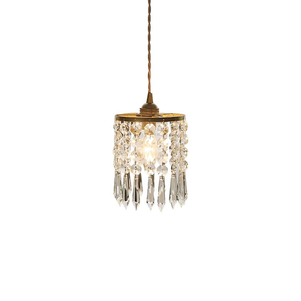 Mini candelabro de dormitorio colgante en forma de gota para leer en la cama