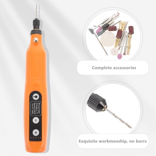 Perceuse à Ongles Sans Fil Uonlytech Orange : Kit Polisseuse Portative avec Outil Rotatif Abdos