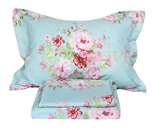 Usning Cotton Bedding Sheet Set, Extra Soft 100% Cotton Sheet Set, Shabby Pink Floral Print Bed Sheet Set , Floral Sheet and Pillowcase 4-Piece Queen Size Usning Cotton Bedding Sheet Set, Extra Soft 100% Cotton Sheet Set, Shabby Pink Floral Print Bed Sheet Set , Floral Sheet and Pillowcase 4-Piece Queen Size