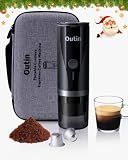 A prueba de fugas y aislamiento térmico: hecho de espresso seguro y sonido. Outin se asegura de que nuestra máquina de espresso de camping no te cause ningún daño físico o accidente. Esta mini máquina de espresso es a prueba de fugas y aislante térmico, por lo que el agua caliente no gotea y el cuerpo no te quemará. Esta cafetera también está disponible en carga de coche de 12 V y 24 V, por lo que puedes cargarla dentro o fuera. Disfruta de una política de devolución de 24 meses y un excelente servicio posventa con esta cafetera.
