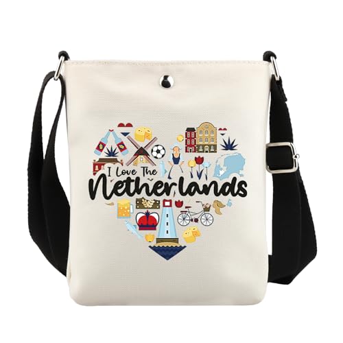 UJIMS Netherlands Souvenir Netherlands Lovers Crossbody Bag Holland Dutch Themed Gift Netherlands Travel Gift