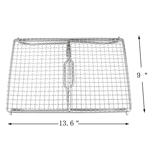 Dzrzvd Folding Leg Campfire Grill Grate,304 Stainless Steel,Heavy Duty Portable,Carrying Bag(Weave Grill Mesh-M) #TOP3