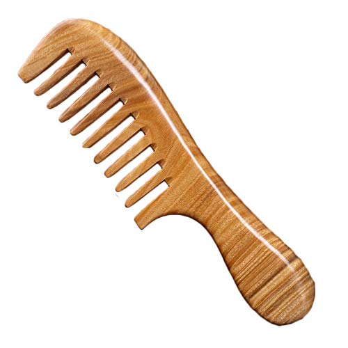 Wide Tooth Comb Wooden Comb for Curly Hair Detangling combs for Women