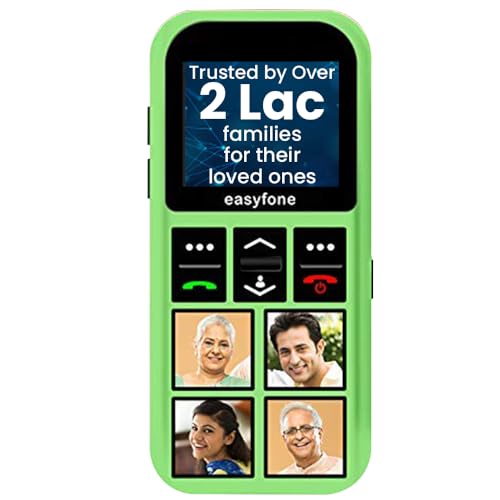 Image of Easyfone Star - Safety Device Cum Phone for Kids with SOS, GPS Tracking, Discreet Listening, Photo Dial, No Internet, 10 Days Battery Backup, Parental Control by Seniorworld - Green