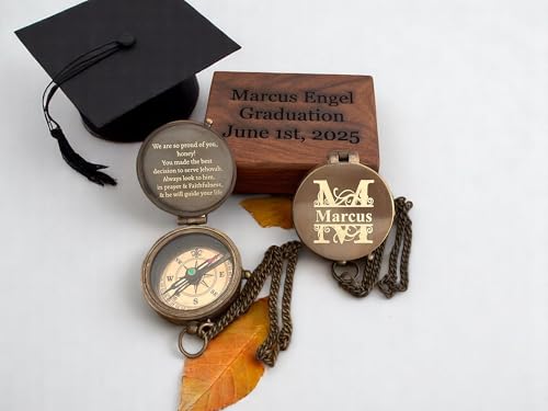Brújula Náutica Vintage de Latón Personalizada miniatura 3