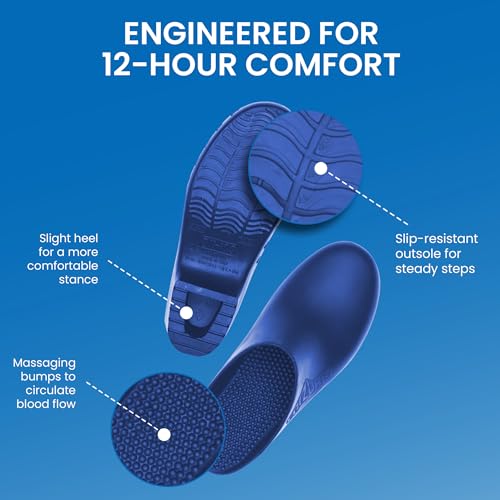 Image of CALZURO Classic Work Clogs Without Holes - Unisex Nursing Clogs - Non Slip Shoes - Autoclavable Rubber Kitchen Shoes for Women and Men -