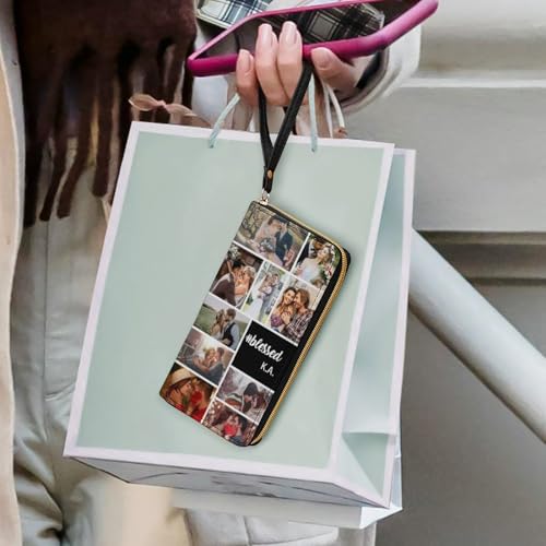 Personalized Couple Photo Wallet Custom Text & 1-12 Photo Women Leather Wallet Romantic Gift For Wife Girlfriend Valentine's Day Anniversary Birthday (style 3)2