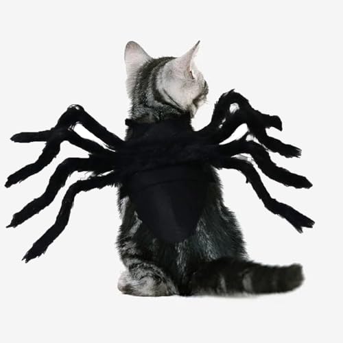 Cat Horror Spinnenkostüm Spinne Dog Kleidung Decor Kostüm Hundekostüm Katze Katzen Hund Gruselig Costume Haustier Kostüm Für Party Weihnachten Schwarz (M Size)
