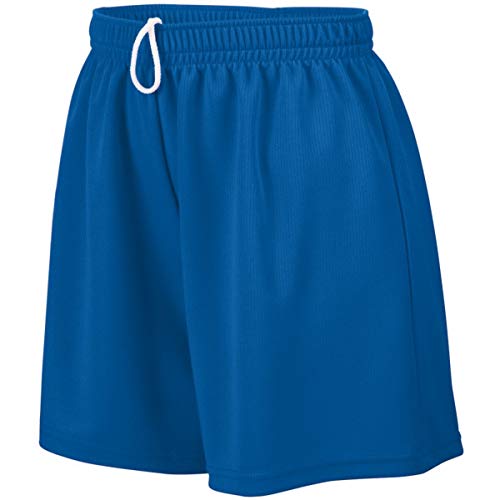Style 961 Girls Wicking Mesh Shorts (Small, Royal)