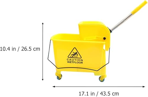 Miniatura 2 de Cubo de la fregona de la prensa lateral del cubo de la fregona comercial sobre las ruedas 20L para la limpieza del piso del centro comercial casero