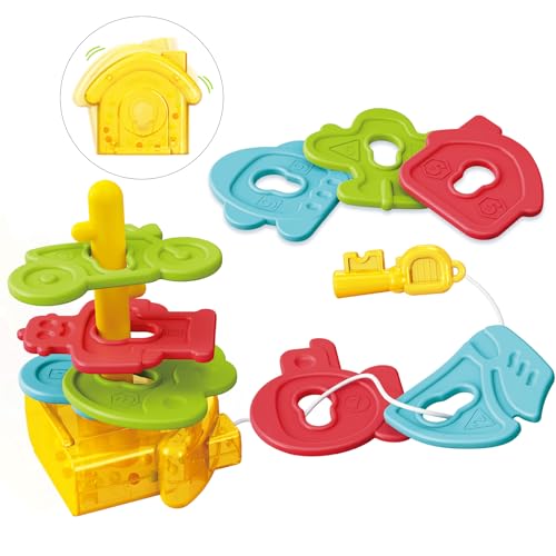 9 Shapes Montessori Baby Stacking Toys for Toddlers 1 2 3 Year Old – Color and Number Sorting Toys-Sensory Learning Activities for Boys and Girls-Christmas Birthday Gift for Baby Age 6 12 18 Months