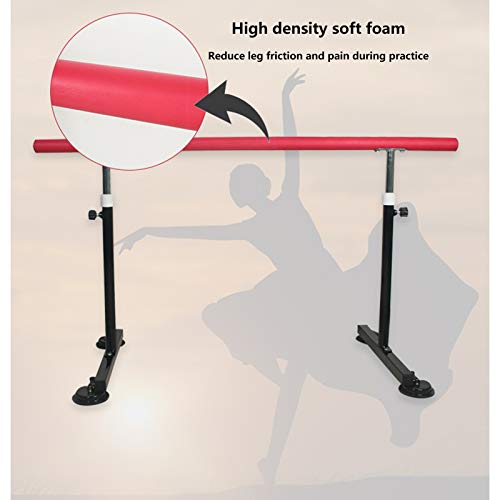 Barre de ballet fixe horizontale en bois réglable au sol
