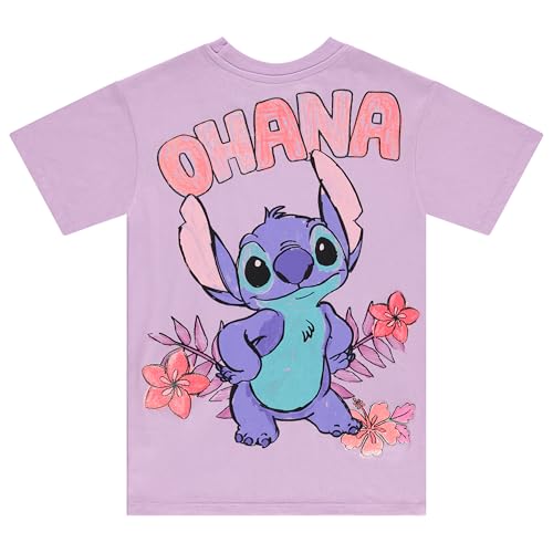 Image of Disney Lilo and Stitch Girls Short Sleeve T-Shirt- Stitch Girls Tee Sizes 4-16