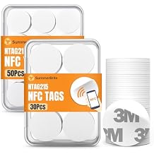 30 Pcs NFC Tags NTAG215 Blank NFC Cards Stickers with 50 Pcs NFC Tags NTAG215 Blank NFC Cards Stickers